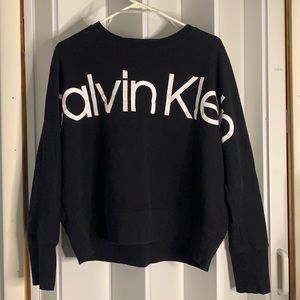 Large Black Calvin Klein Performance Crop Sweatshirt